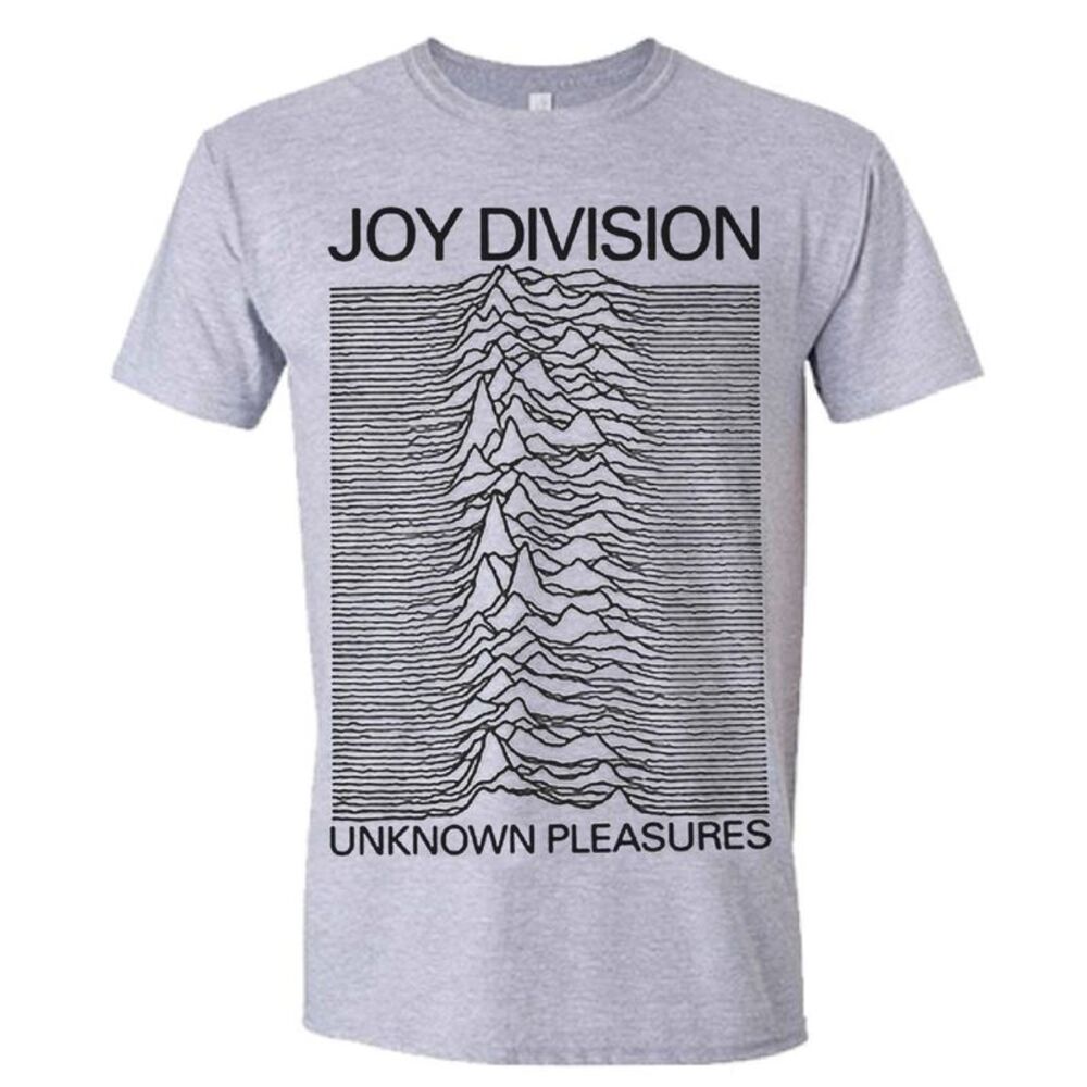 Joy Division Unisex Adult Unknown Pleasures T-Shirt / Gray